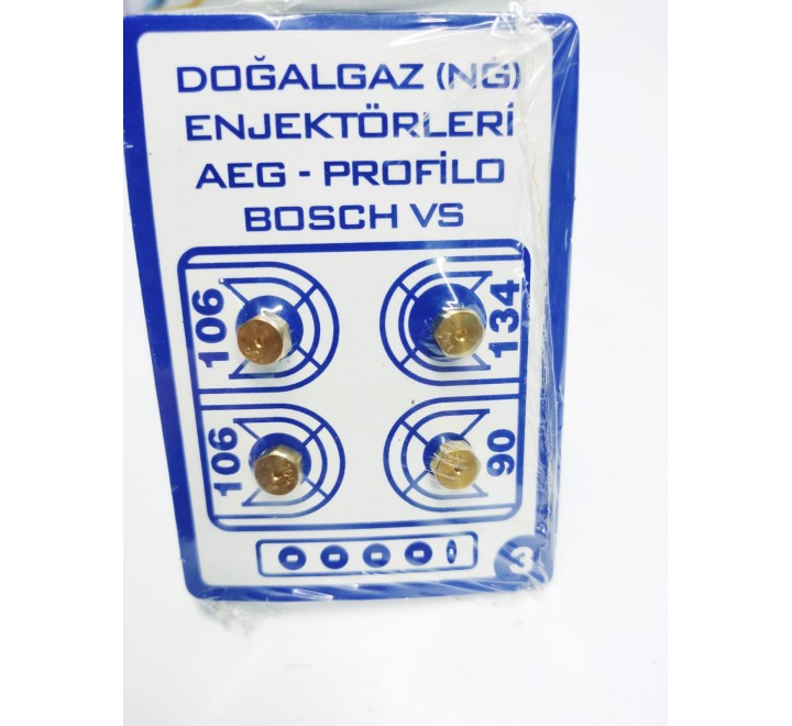 AEG PROFİLO BOSCH Ocak DOĞALGAZ Enjektör Takımı 4'lü SET 7 LİK